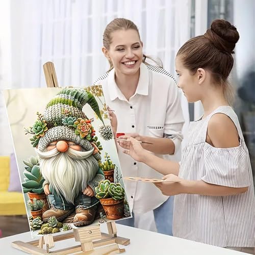 BYGFHLYW Easy Gnome Paint by Numbers Kit for Adults Beginner 16x20 in - color: PB13-1