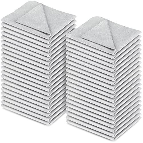 100 PCS Glasses Clean Cloth Suede, Lens Clean Cloth for Lenses, Glasses, Screens, Cameras, iPad, iPhone, Eyeglasses (6"x7", 100PCS/Grey) - color: 100pcs/Grey