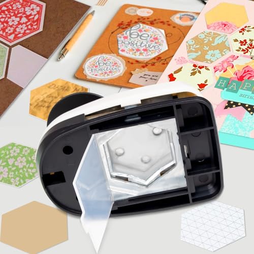 Hexagon Paper Punch, Hexagon Punch 1.97 Inch for Scrapbook DIY Arts Project - style: Hexagon