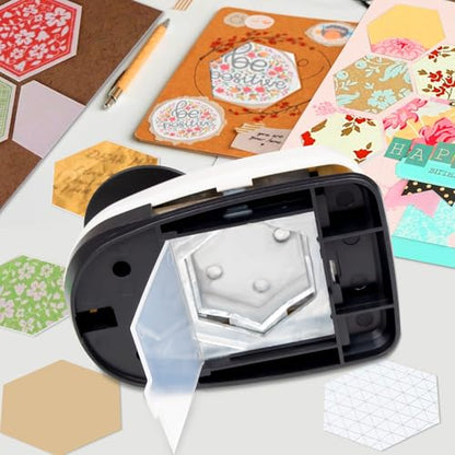 Hexagon Paper Punch, Hexagon Punch 1.97 Inch for Scrapbook DIY Arts Project - style: Hexagon