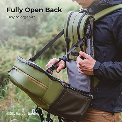 K&F CONCEPT Camera Backpack, 20L Camera Bags for Photographers - color: 03-green