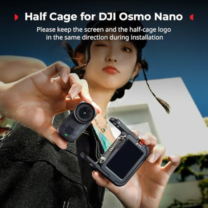 SMALLRIG Half Cage for DJI Osmo Nano, with a 1/4"-20 Threaded Hole/Quick Release Mount for DJI/Cold Shoe Mount - style: Nano Half Cage - 5764