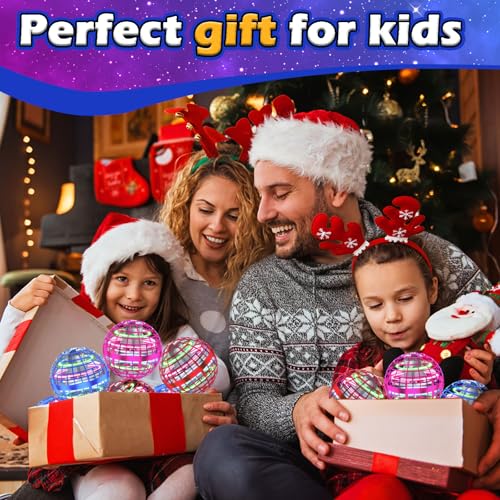 Tikduck Flying Orb Ball 2026 Toys Soaring Hover Boomerang Spinner Hand Controlled Mini Drone Cosmic Globe Spinning Kids Outdoor Fly Toy Birthday Gift Cool Stuff for Boys Girls 6 7 8 9 10+ Year Old - color: Red