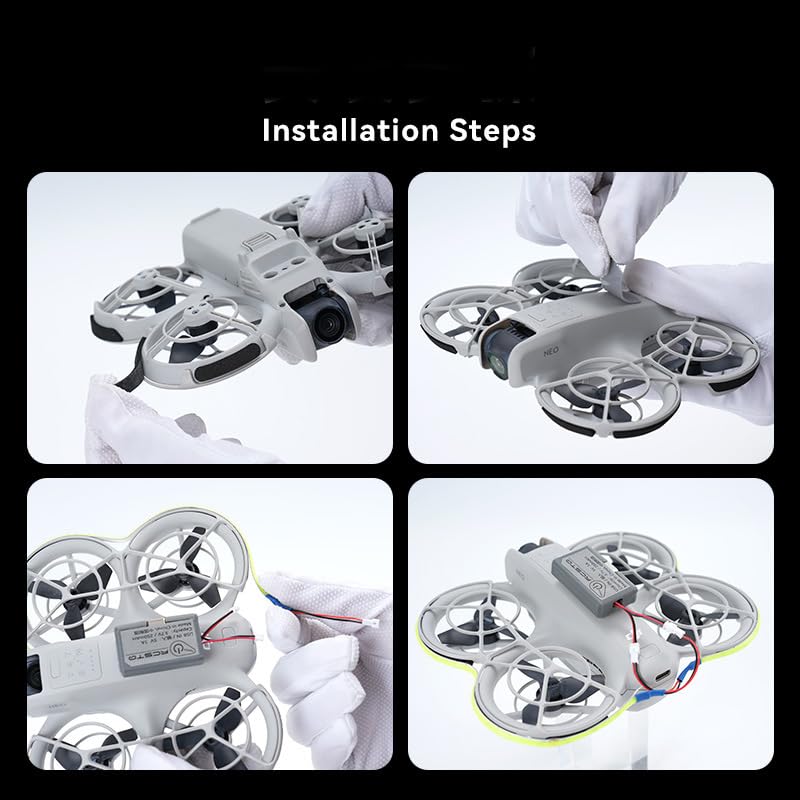 LED Light Strip for DJI Neo Night Flight Warning Light Strip Drone Accessories (Red) - color: Red