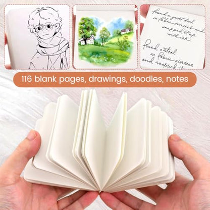 Mini Watercolor Kit,Sketchbook & Brushes,Travel Palette for Sketching