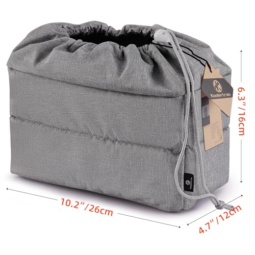 Koolertron Waterproof DSLR Camera Bag with Removable Insert, Adjustable Compartments, Fits in Camera Bags - Protective Case for DSLR/SLR Cameras & Accessories - color: Gray
