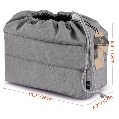 Koolertron Waterproof DSLR Camera Bag with Removable Insert, Adjustable Compartments, Fits in Camera Bags - Protective Case for DSLR/SLR Cameras & Accessories - color: Gray