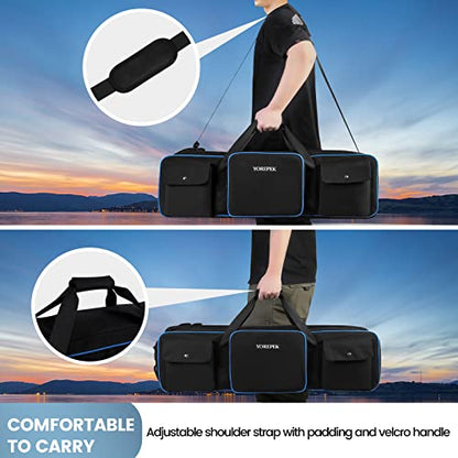 YOREPEK 40.5" Heavy Tripod Carrying Case Bag with 2 Padding Protective Pads - color: 40.5*9.5*9.5