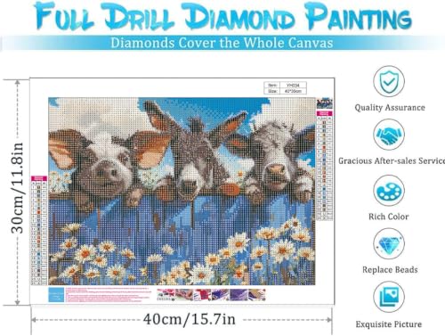 WUSARPLY Animals Diamond Painting Kits for Beginner Adults - color: YH035