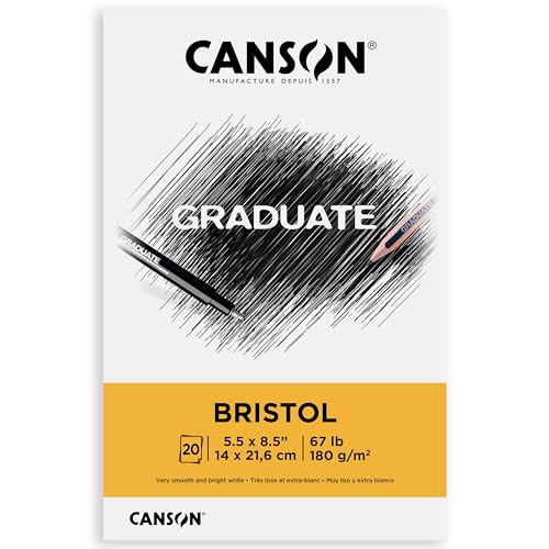 Canson Graduate Bristol Paper Pad, Extra Smooth Finish, 5.5x8.5 in - size: 5.5x8.5 inch