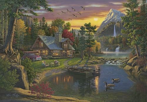 Ledgebay Paint by Numbers Kit for Adults, 16x20 Unframed Canvas - color: Mountain Paradise, size: 16" x 20" Unframed