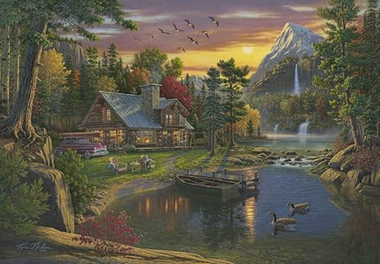 Ledgebay Paint by Numbers Kit for Adults, 16x20 Unframed Canvas - color: Mountain Paradise, size: 16" x 20" Unframed