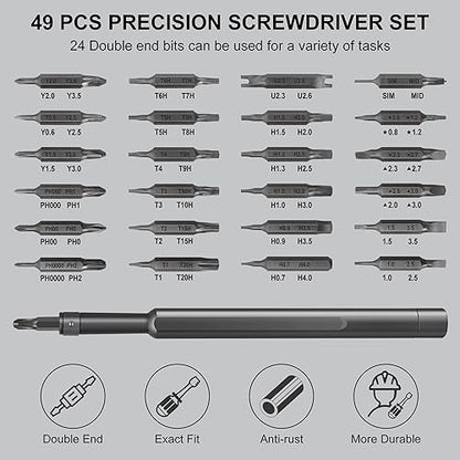 SHARDEN Precision Screwdriver Set for Electronic Repair 49 in 1 - color: 49 in 1 Black
