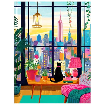 Mandun Cat Paint by Numbers Kit for Adults, 16x20 inch - color: Cat