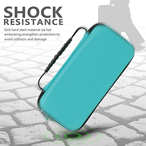 YUANHOT Carrying Case Plus TPU Cover for Nintendo Switch Lite 2019 - Blue - color: turquoise-blue