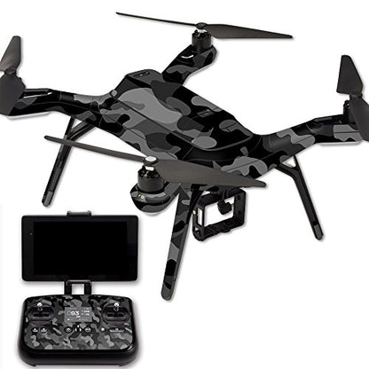 MightySkins Skin Compatible with 3DR Solo Drone Quadcopter wrap Cover Sticker Skins Black Camo