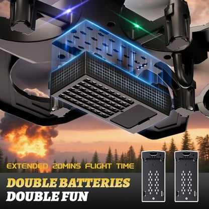 4DRC RC Planes Remote Control Airplanes for Kids, Foam Remote Control Planes for Kids Adults Beginners, Remote Control Helicopter Fighter Jet Drones for Kids Adults, 360° Flip Easy to Fly - color: Black-2batteries