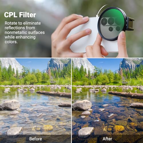 NEEWER 67mm Phone CPL Filter with Cold Shoe Clip, HD Circular Polarizer Lens Filter Accessories with Adjustable Polarization, Compatible with Android Samsung S26 Ultra iPhone 17 Pro Max & More, FL-113 - style: CPL w/Cold Shoe Clip