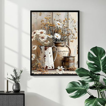 Daisy Paint by Numbers Kit for Adults, 16x20 inch - color: Daisy Flower without frame