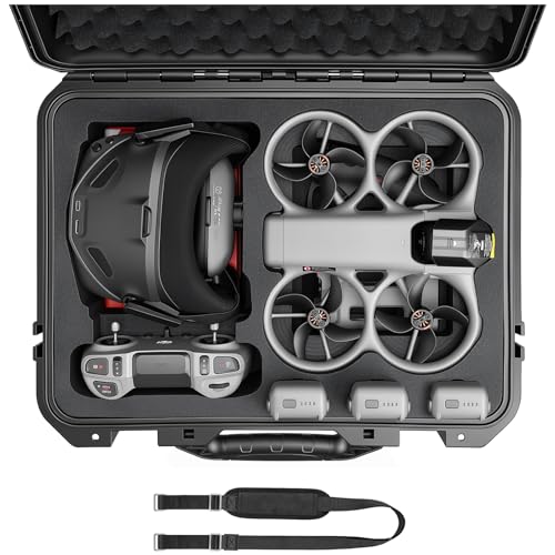 FPVtosky Hard Case for DJI Avata 360, Goggles N3, RC Motion 3, RC 2/FPV Remote Controller 3, Charging Manager, Support Up to 4 Batteries [CASE ONLY]