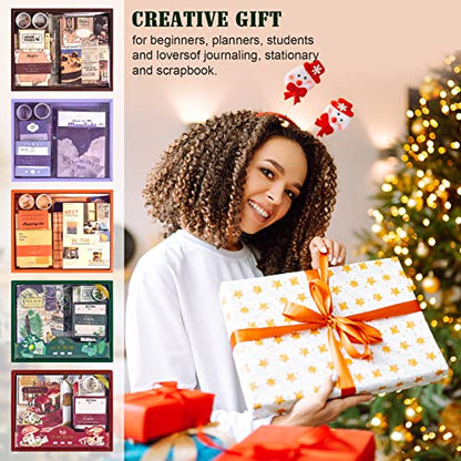 Scrapbooking Supplies Kit, Aesthetic Junk Journal Supplies, Scrapbook Kit - color: Moonlight