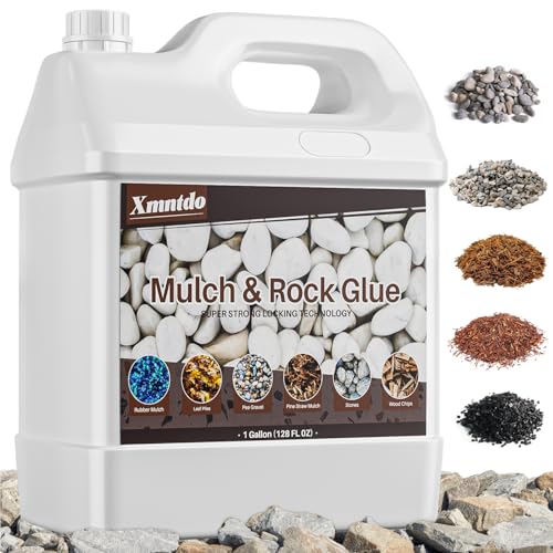 Commercial Grade All-Weather Rock Glue, Heavy Duty Gravel Binder for Landscaping, Long-Lasting Waterproof Landscape Adhesive for Driveways, Paths | 1 Gallon