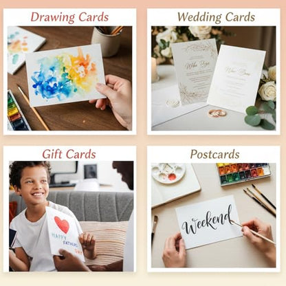 30 Watercolor Cards with Envelopes, 4 x 6 in, 300 GSM Cotton Paper