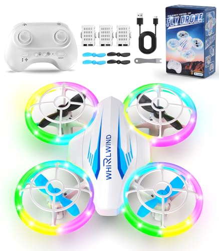 Mini Drone for Kids & Beginners- Kids Drone Mini Flying Toy with 360° Flips, LED Lights, 3 Batteries, 27 Mins Flight Time, One Key Takeoff Indoor Drones Mini RC Drones Gift for Boys and Girls