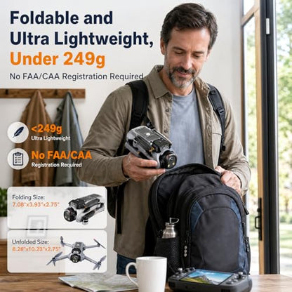 GPS Drones with Camera for Adults 4K EIS, Foldable 5G RC Camera Drones - color: CT66-3B