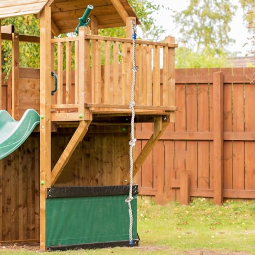 Grey Climbing Rope for Kids, 8.2FT Long with 4 Knotted Steps - color: Grey