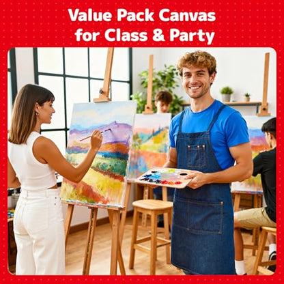 Simetufy 32 Pack 12x16 inch Large Flat Canvas Boards for Painting - size: 12"x16" - 32 pack