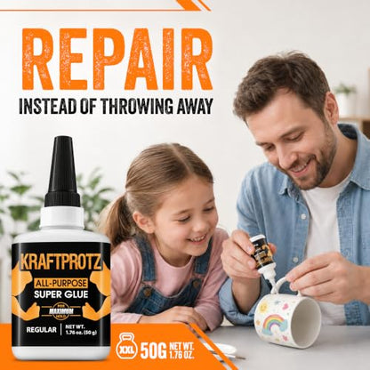 Super Glue All-Purpose Liquid 1.75 oz - Instant Adhesive Universal Repair - style: REGULAR 1.76 Fl.Oz.