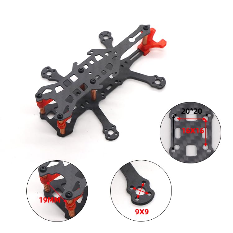 CK95 95mm Carbon Fiber Frame Kit w/Ducts for RC FPV Racing Freestyle 2inch Drones