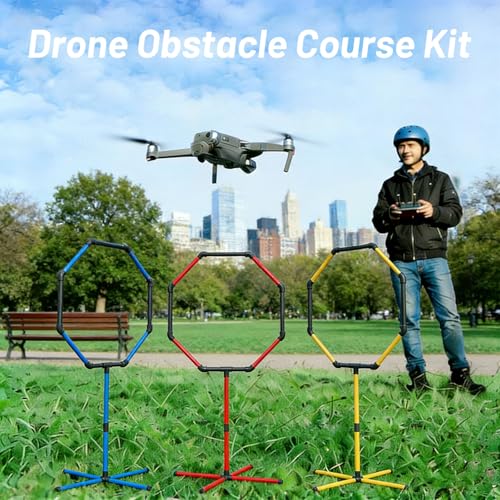 Drone Obstacle Course Gate Kit - 3 Different Sizes FPV RC Racing Game Loop Gates, Easy to Build & Carry Competition Set for Kids & Adults