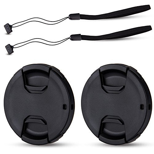 JJC 2-Pack 72mm Front Lens Cap Cover with Cap Keeper Leash for Camera Lens - size: 72mm