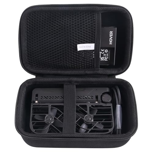 Hard EVA Carrying Case Compatible with HOVERAir X1 Drone with Camera Kit storage case - color: black