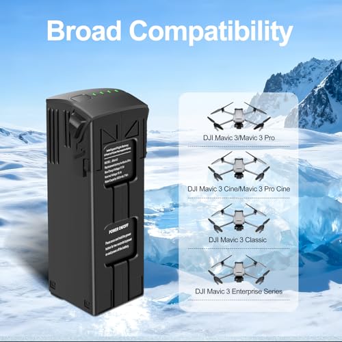 2-Pack Mavic 3 Batteries 5000mAh Up to 46 Mins Flight Time and LCD Display Mavic 3 Pro Battery Charger Compatible with DJI Mavic 3/3 Pro/3 Cine/3 Classic/3 Pro Cine/3 Enterprise Series