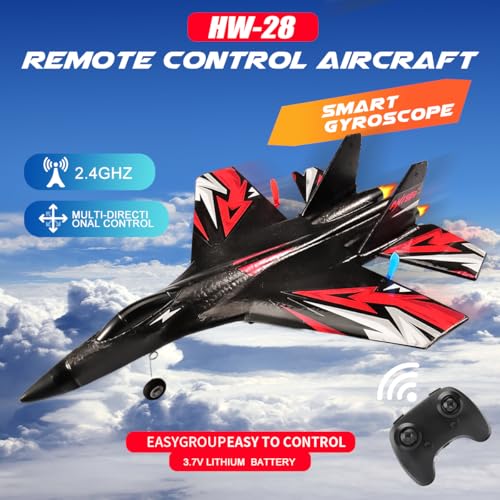 SU27 RC Fighter 6-Axis Gyro RTF Upgraded Plane 2 Batteries - color: Black Su27