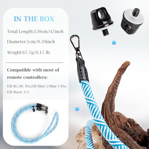 VOVMOEYA Lanyard for DJI RC/RC 2 Controller, Drone Shoulder Strap/Neck Strap for Mini 5 Pro/Mini 4 Pro/Mavic 4 /Mavic 3 Remote Controller Accessories- Sky Blue - color: Sky Blue