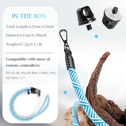 VOVMOEYA Lanyard for DJI RC/RC 2 Controller, Drone Shoulder Strap/Neck Strap for Mini 5 Pro/Mini 4 Pro/Mavic 4 /Mavic 3 Remote Controller Accessories- Sky Blue - color: Sky Blue