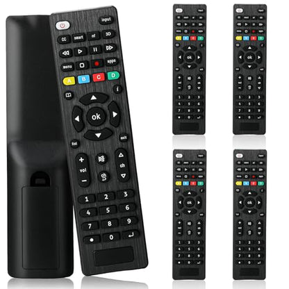 5 Pack Universal TV Remote Replacement Compatible with All Smart TV LED LCD HDTV 3D Series for Motel Hotel Nursing Home (Regular)