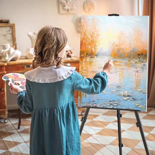 Art Painting Display Easel Stands - Portable Adjustable Floor Artist Easels - style: Black - 4pack