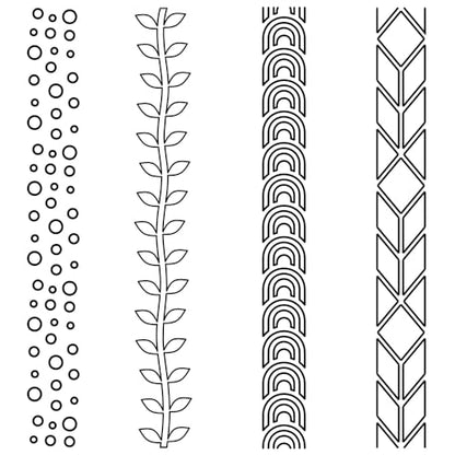 Sculpey Tools: Texture Wheel Set - 4 Designs: Rope-Vine-Feather Stitch-Pearl, Tool Rolls Patterns Into Clay, Ergonomic Handle, DIY Crafts Supplies