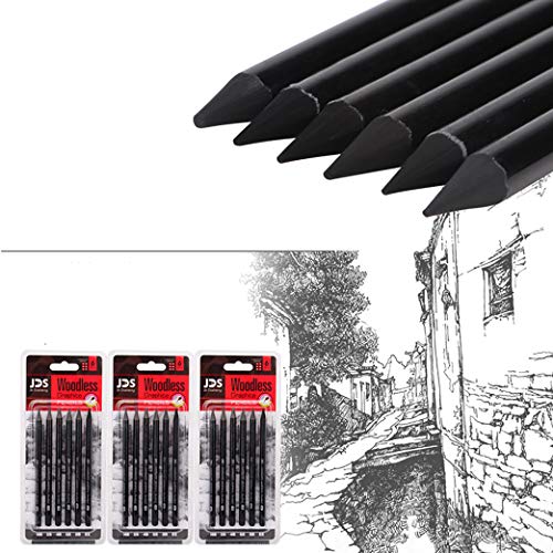 YYMIYU Full Graphite Pencils set 6 Piece.HB/2B/4B/6B/8B/EE (lead pencil) - style: suit