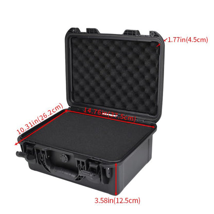 17in Waterproof Hard Shell Case with DIY Customizable Foam Insert (14.6 x 10.2 x 6.7in Interior) - color: Black-17in