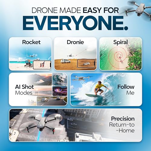 DCX Volo X EZ AI Drone - Drones with 4K Camera & 360° Obstacle Avoidance