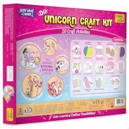 Imagimake Unicorn Craft Kit, 20 Mess-Free Creative Activities for Girls - style: Unicorn Craft Kit