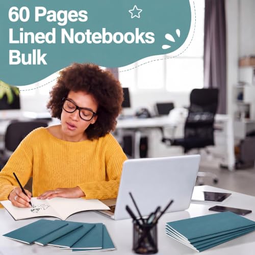 Mimorou 100 Pcs A5 Journals Notebooks Bulk,Dark Green,Lined - color: Dark Green, style: Lined