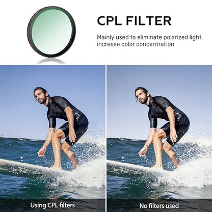 ND/CPL Filter for DJI Osmo Action 6 Accessories,ND8/ND16/ND32/CPL HD/Multi-Layer Coated Optical Lens,Protective Lens