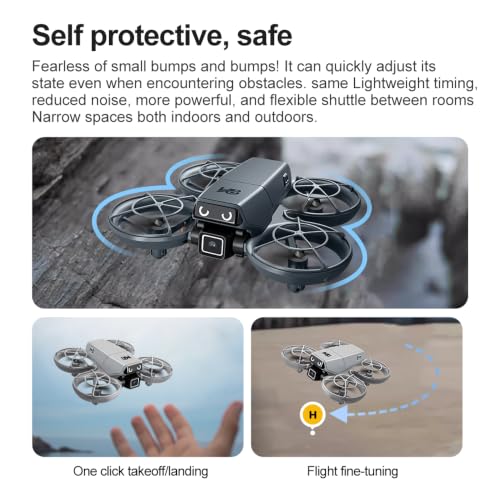 Drone with HD Camera Indoor Mini RC Quadcopter Drones for Adults, Grey - color: Grey + 2 batteries